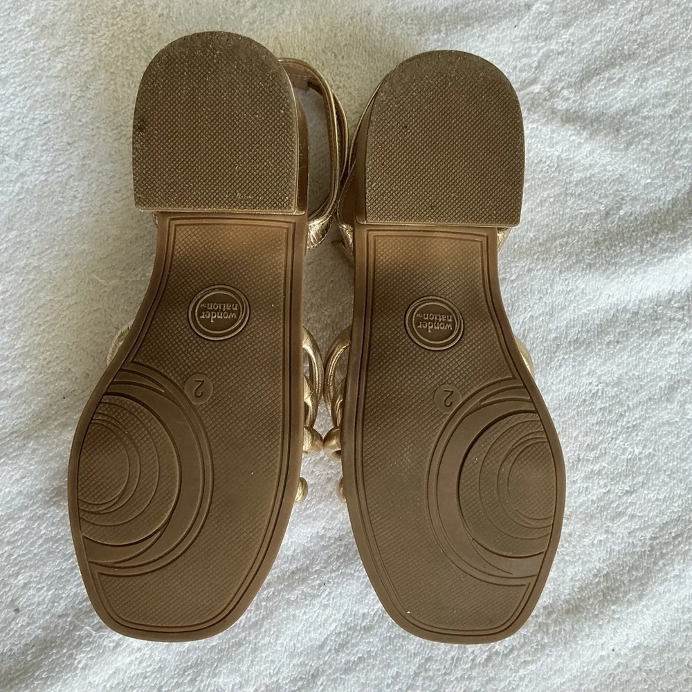 Wonder Nation Gold Strappy Kids Sandals